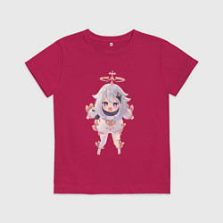 Футболка хлопковая детская Паймон ругается, цвет: маджента