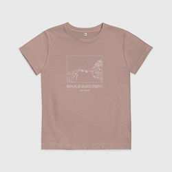 Футболка хлопковая детская BOULEVARD DEPO OLD BLOOD, цвет: пыльно-розовый