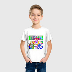 Футболка хлопковая детская Color QR, цвет: белый — фото 2