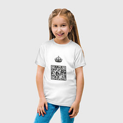 Футболка хлопковая детская QR King, цвет: белый — фото 2