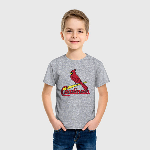 Детская футболка St Louis Cardinals - baseball team / Меланж – фото 3