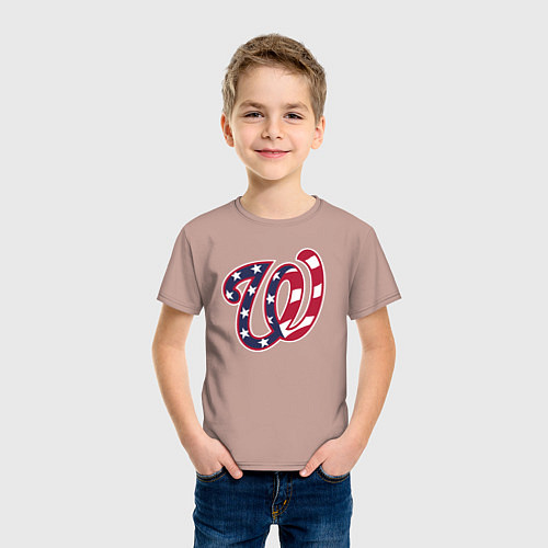 Детская футболка Washington Nationals - baseball team / Пыльно-розовый – фото 3