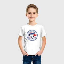 Футболка хлопковая детская Toronto Blue Jays, цвет: белый — фото 2