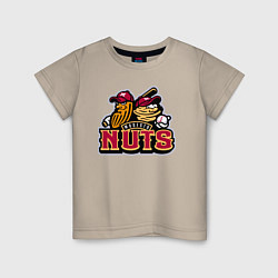 Футболка хлопковая детская Modesto Nuts -baseball team, цвет: миндальный