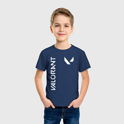 Футболка хлопковая детская Valorant - Logo, цвет: тёмно-синий — фото 2