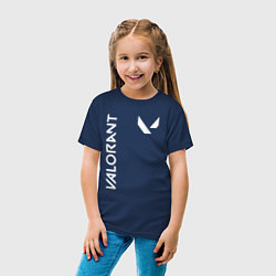Футболка хлопковая детская Valorant - Logo, цвет: тёмно-синий — фото 2