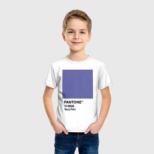 Детская футболка Цвет Pantone 2022 года - Very Peri / Белый – фото 3