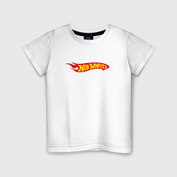 Футболка хлопковая детская Hot Wheels Big Fire Logo, цвет: белый