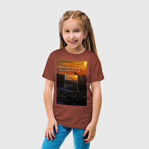 Детская футболка Питерский закат / Кирпичный – фото 4