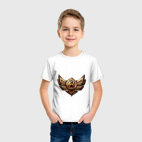 Детская футболка Эмблема бронза / Белый – фото 3