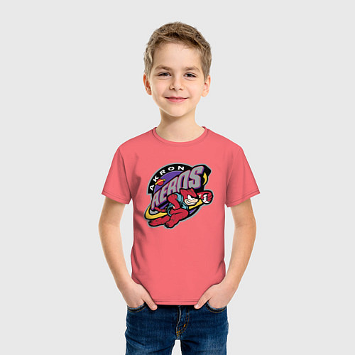 Детская футболка Akron Aeros - baseball team / Коралловый – фото 3