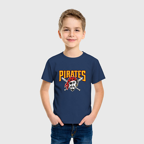 Детская футболка Pittsburgh Pirates - baseball team / Тёмно-синий – фото 3