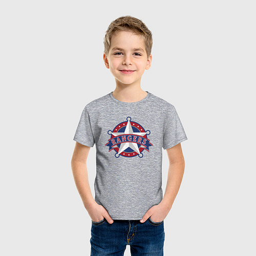 Детская футболка Texas Rangers -baseball team / Меланж – фото 3