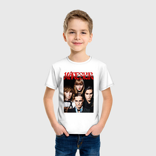 Детская футболка MANESKIN POSTER СОСТАВ / Белый – фото 3