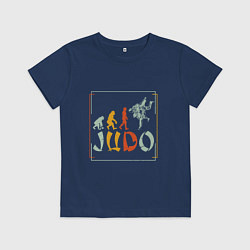Футболка хлопковая детская Judo Warriors, цвет: тёмно-синий