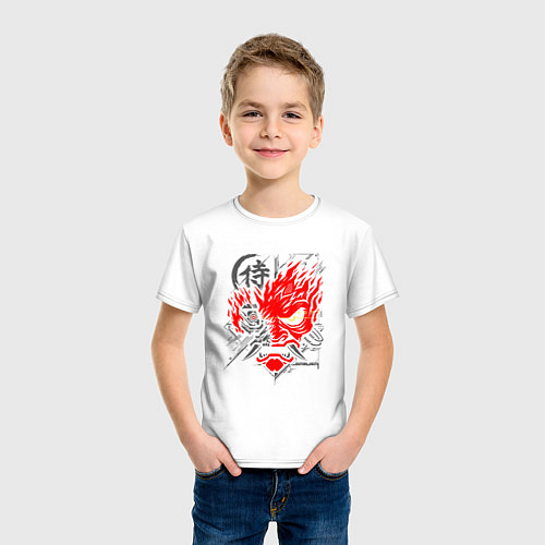 Детская футболка CYBERPUNK 2077 SAMURAI KEANU REEVES / Белый – фото 3
