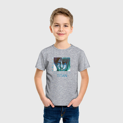 Детская футболка Атака на титанов Армин Арлет и Эрен Йегер / Меланж – фото 3