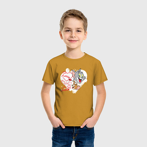 Детская футболка TJ Love Love / Горчичный – фото 3