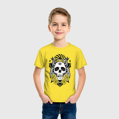Детская футболка Space eye / Желтый – фото 3