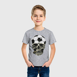 Футболка хлопковая детская Футбольный судья, цвет: меланж — фото 2