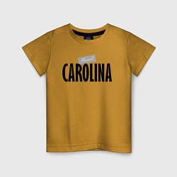 Футболка хлопковая детская Нереальная Каролина, цвет: горчичный