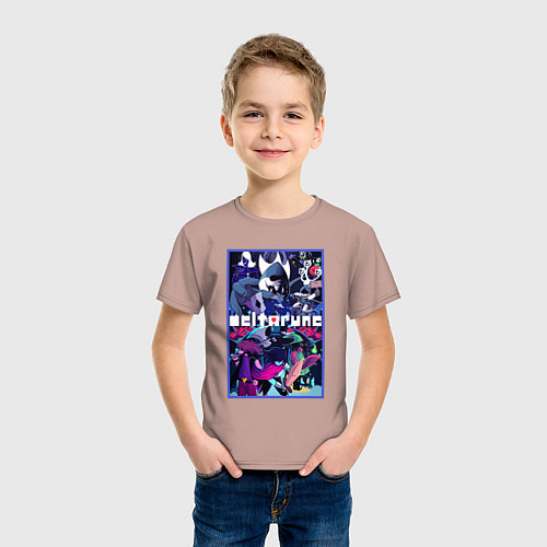 Детская футболка ПОСТЕР DELTARUNE ART / Пыльно-розовый – фото 3