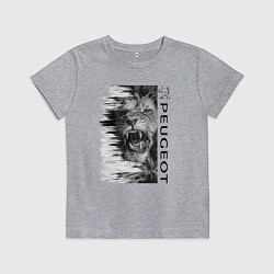 Футболка хлопковая детская PeugeotПежо, цвет: меланж