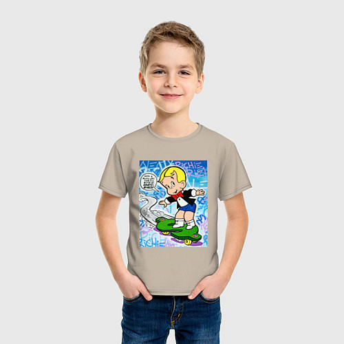 Детская футболка Richie Rich ALEC ART / Миндальный – фото 3