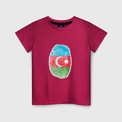 Футболка хлопковая детская Азербайджан - Отпечаток, цвет: маджента