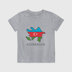 Футболка хлопковая детская Map Azerbaijan, цвет: меланж