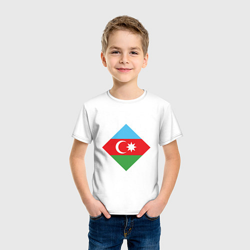 Детская футболка Flag Azerbaijan / Белый – фото 3