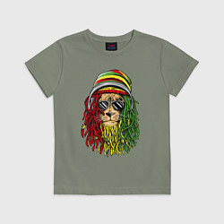 Футболка хлопковая детская Rasta lioN, цвет: авокадо