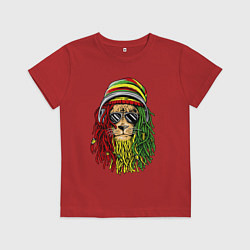 Футболка хлопковая детская Rasta lioN, цвет: красный