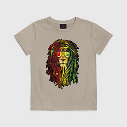 Футболка хлопковая детская Jam lioN, цвет: миндальный