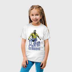 Футболка хлопковая детская Zlatan Ibrahimovich - Milan, цвет: белый — фото 2