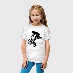 Футболка хлопковая детская ВЕЛОСПОРТ BMX Racing ВЕЛОСИПЕДИСТ, цвет: белый — фото 2
