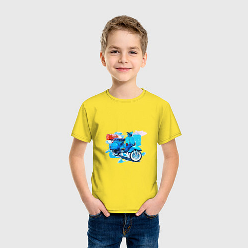 Детская футболка Легендарная VESPA / Желтый – фото 3