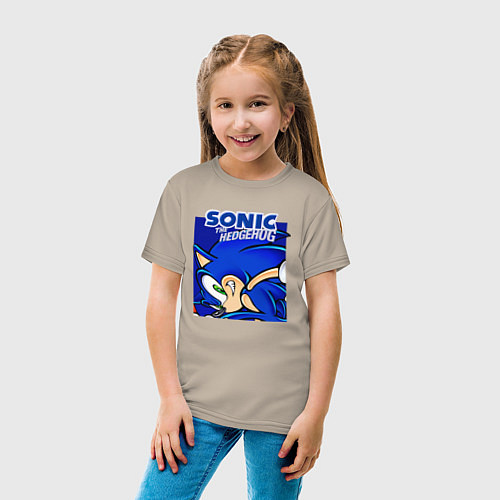 Детская футболка Sonic Adventure Sonic / Миндальный – фото 4