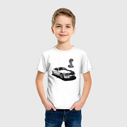 Футболка хлопковая детская Shelby GT 500, цвет: белый — фото 2