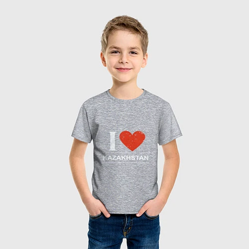 Детская футболка Я Люблю Казахстан / Меланж – фото 3