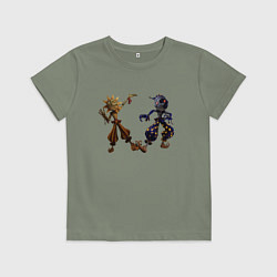 Футболка хлопковая детская Солнце и Луна из FNAF 5, цвет: авокадо