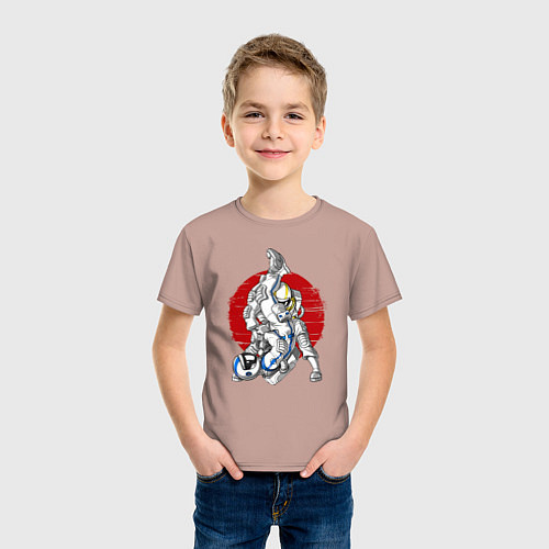Детская футболка Боевые искусства космонавтов / Пыльно-розовый – фото 3