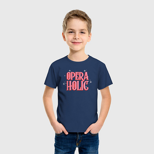 Детская футболка Opera-Holic / Тёмно-синий – фото 3