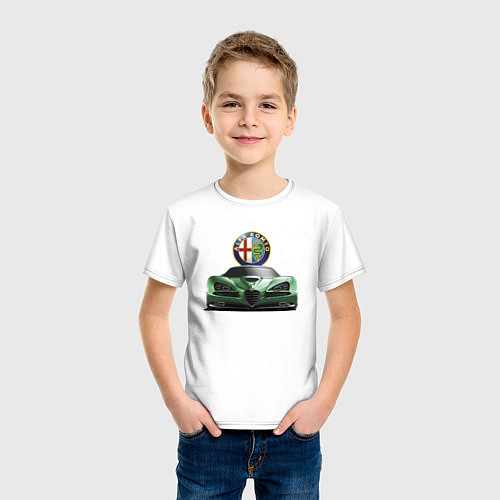 Детская футболка Alfa Romeo Motorsport Racing Team / Белый – фото 3