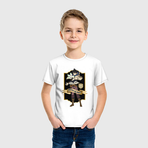 Детская футболка Черный Клевер Юно из Золотого Рассвета / Белый – фото 3