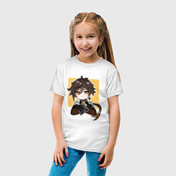 Футболка хлопковая детская Задумчивый Чжун Ли, цвет: белый — фото 2