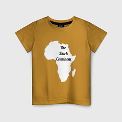 Футболка хлопковая детская The Dark Continent Африка, цвет: горчичный