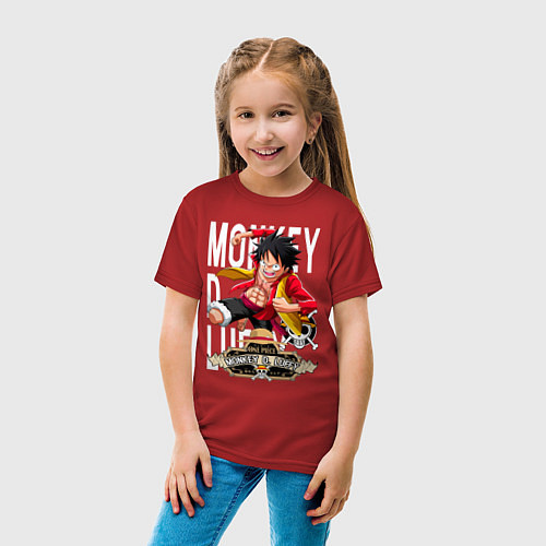 Детская футболка One Piece Monkey Большой Куш Манки / Красный – фото 4