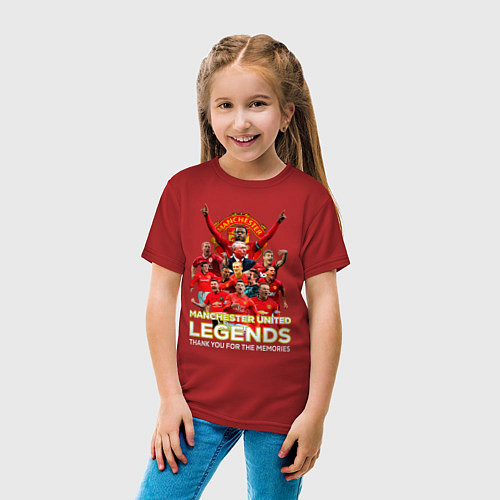 Детская футболка Легенды Манчестера Manchester United Legends / Красный – фото 4