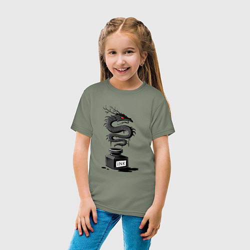 Детская футболка Дракон Из Чернил / Авокадо – фото 4